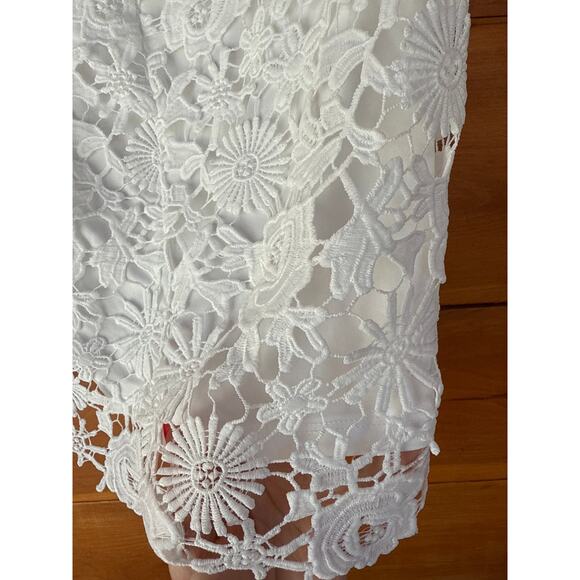 NWOT Lulus Romance Language White Backless Lace Dress Engagement Wedding Sz XL - Picture 5 of 7